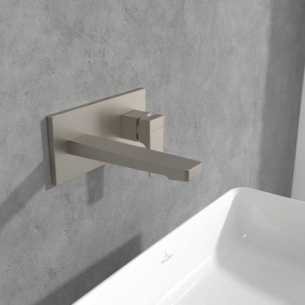 смеситель для раковины с донным клапаном villeroy & boch architectura square tvw12500300064