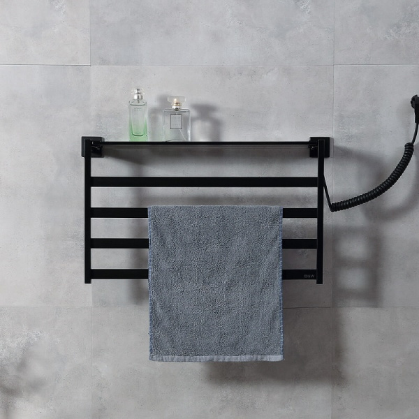 полотенцесушитель электрический black&white moon n-333b, 58 x 35 см, черный матовый