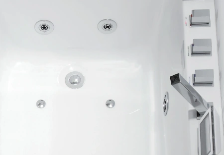 акриловая ванна gemy g9066 ii k l гидромассажная, 171х86 см, левосторонняя, цвет белый