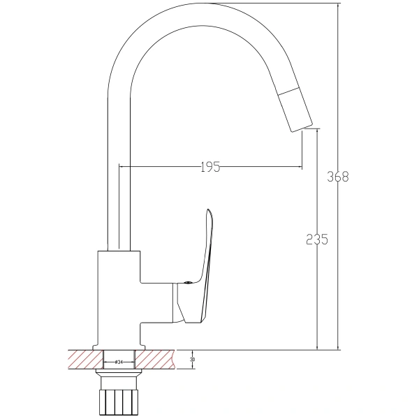 смеситель для кухни orange astin m21-008cr