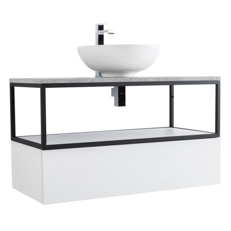 столешница под раковину cezares cadro 100 cadro-100-hpl-nrm черная матовая