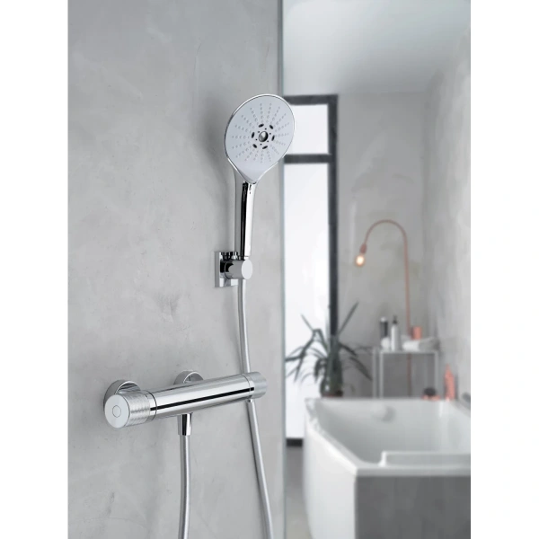 смеситель для душа jacob delafon rivoli e24324-cp с термостатом, хром