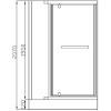 душевой уголок cerutti spa 90×90 mimi zq91t 7705 профиль хром, стекло прозрачное