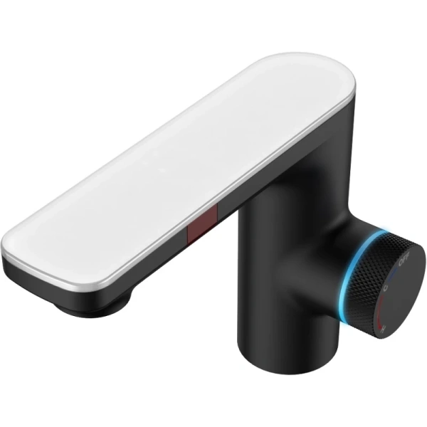 смеситель для раковины berges morans 076002 с термостатом черный матовый