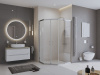 душевой уголок belbagno uno 100×80 uno-195-ph-2-100/80-c-cr профиль хром, стекло прозрачное