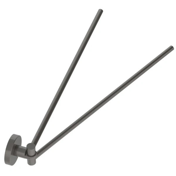 Полотенцедержатель Cezares Relax RELAX-THD-S-GM 40,8 см, поворотный, двойной, оружейная сталь