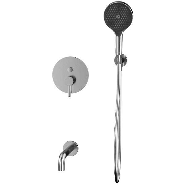 смеситель для ванны whitecross y brushed nickel yset06topnib брашированный никель