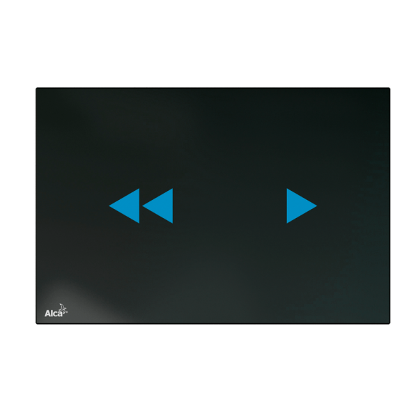 Кнопка для инсталляции AlcaPlast NIGHT LIGHT-2-SLIM для унитаза, стеклянная, сенсорная, черный