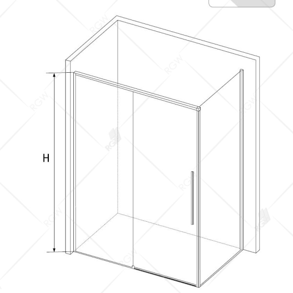 душевой уголок rgw stilvoll sv-42b 100×80 32324280-014 профиль черный, стекло прозрачное