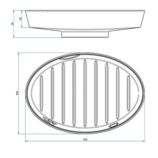 THG THG CAPUCINE MAUVE DECOR OR Мыльница керамическая, настольная, декор золото/лиловый, цвет: белый