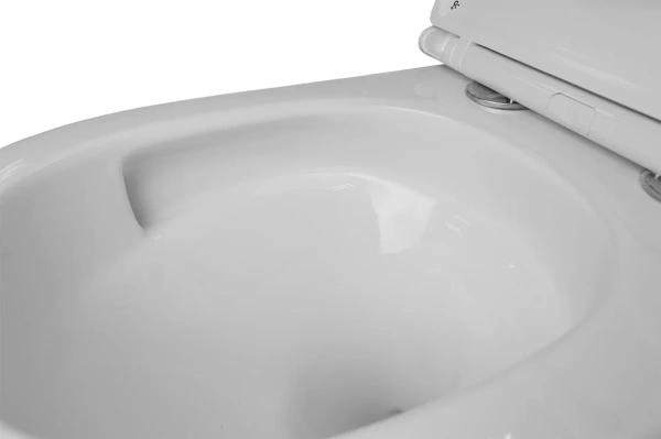 унитаз azario grado az-0046-uq3 подвесной, безободковый, с сиденьем микролифт, слив "торнадо", 49х36х36 см, белый