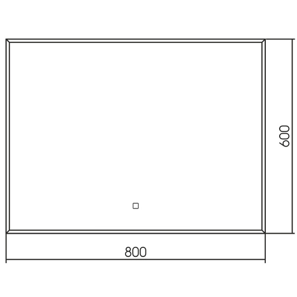 зеркало abber see ag6103sl-0.8 с подсветкой, сенсорный выключатель, диммер