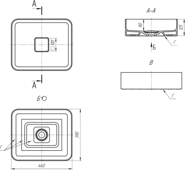раковина в ванную накладная dreja joy 46 641945 белая