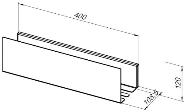 Полка Aquanet Магнум 00274188 40x12 см, черный матовый