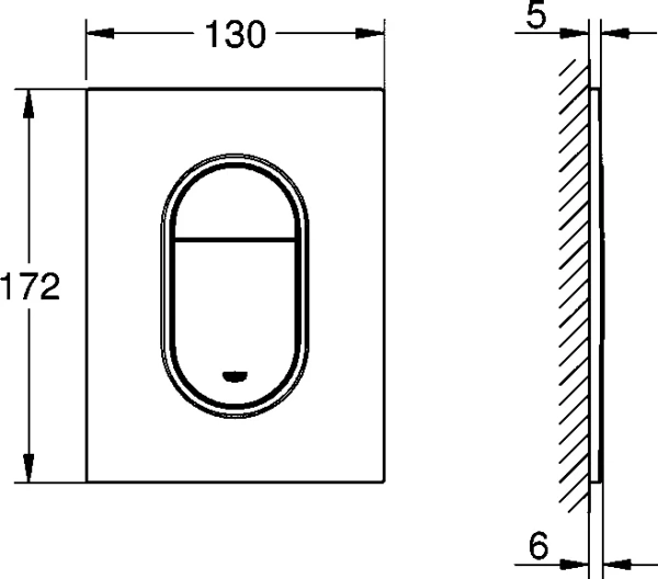 кнопка смыва grohe arena cosmopolitan s 37624000 для инсталляции, хром