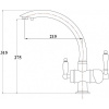 смеситель для кухни zorg sanitary zr 327 yf nickel