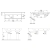 раковина 130x47,5 см villeroy & boch subway 3.0 4a71d301