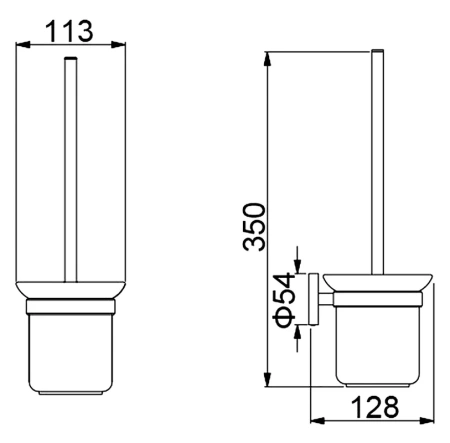 ёршик для унитаза timo saona белый матовый 13061/16