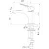 смеситель для раковины wonzon & woghand balance ww-051121-cr/l хром