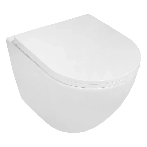 унитаз azario blanco az-9003wt подвесной, безободковый, с сиденьем микролифт, слив "торнадо", 36х49х36 см, белый