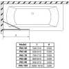 шторка для ванны radaway modo new black pnj ii 100 10006100-54-01 прозрачное