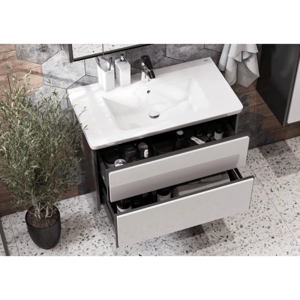 раковина полувстраиваемая roca the gap unik 80 см 327470000