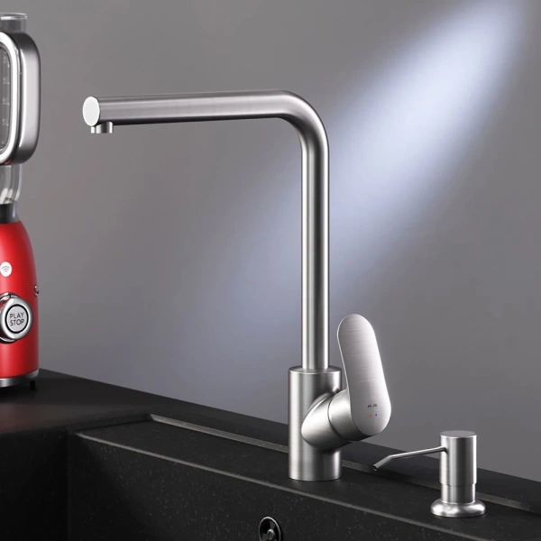 смеситель для кухни am.pm like f8005d11, цвет сатин