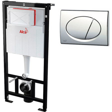 комплект унитаза aquatek либра new aq1148n-00 с инсталляцией alcaplast sadromodul am101/1120-3:1 ru m71-0001 с сиденьем микролифт и клавишей смыва хром