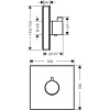 термостат hansgrohe showerselect glass highflow 15734600