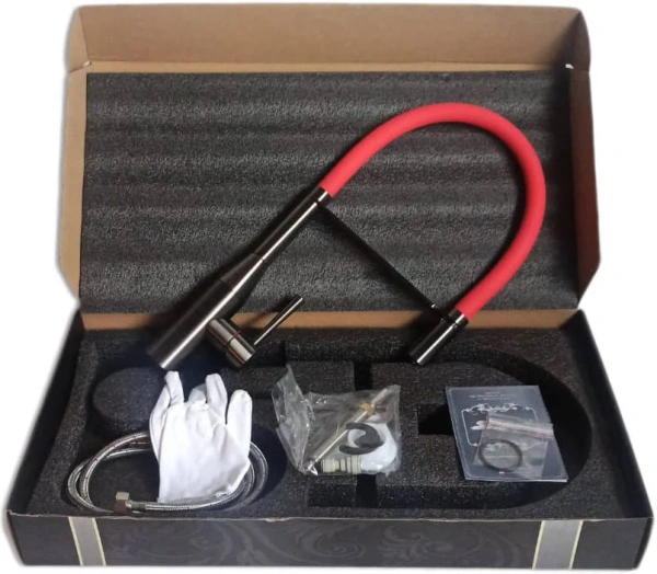 смеситель для кухни seaman visconti ssl-7671-gl gun light, red