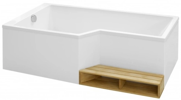 акриловая ванна jacob delafon bain douche neo 170x90 l e6d002l-00 без гидромассажа