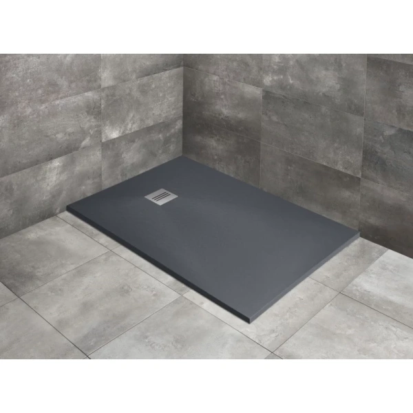 душевой поддон из литьевого мрамора 120×90 см radaway kyntos f anthracite hkf12090-64