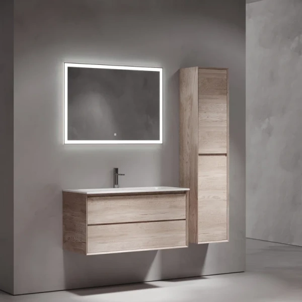 тумба под раковину sancos marmi 2.0 100 mr2.0100eg подвесная дуб галифакс натуральный