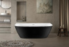 акриловая ванна esbano san marino 170x80 esvasanmb черная белая без гидромассажа