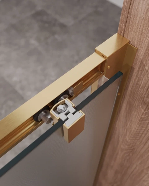 душевая дверь cezares molveno molveno-bf-1-120-p-boro 120 см, профиль золотой матовый, стекло текстурное