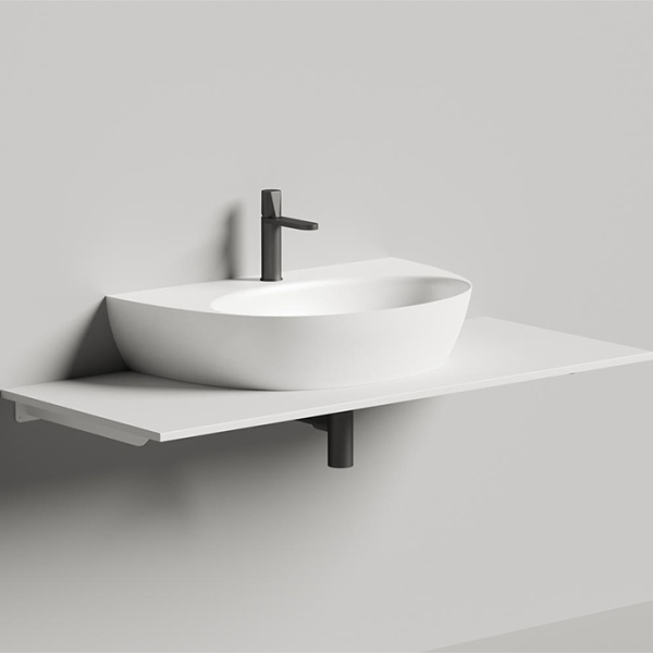 раковина накладная 60х71 см.salini alda wall 03 140313g s-sense, цвет: белый