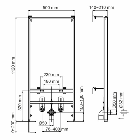 монтажный элемент для биде wasserkraft aller 10 10bdt.020