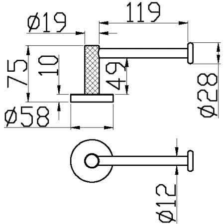 держатель туалетной бумаги boheme uno 10985-cb медь матовая