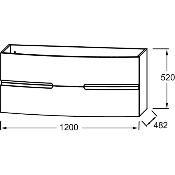тумба телесный глянец 120 см jacob delafon nona eb1890ru-g1a