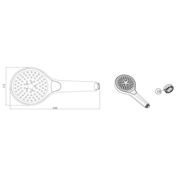 душевая лейка 114 мм villeroy & boch embrace plus tvs1084130161