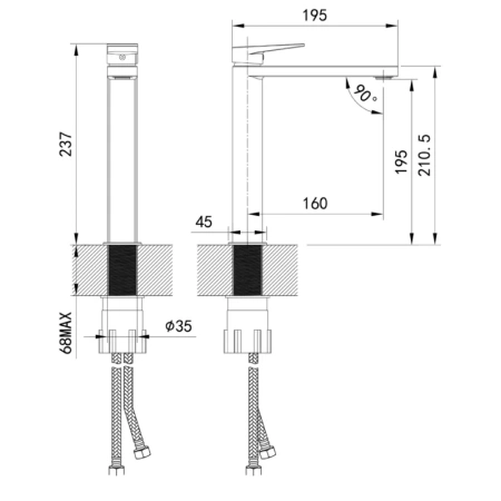 смеситель для раковины iddis bridge brdsb01i01