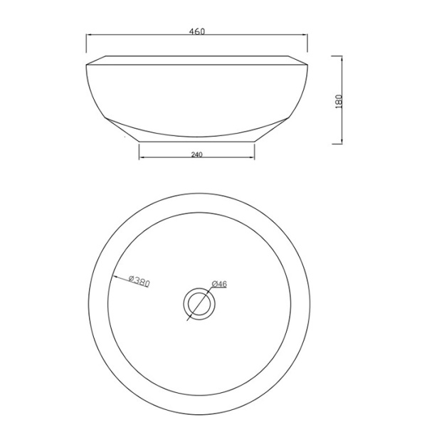 artceram blend раковина 46 см, без отв., накладная, цвет: белый