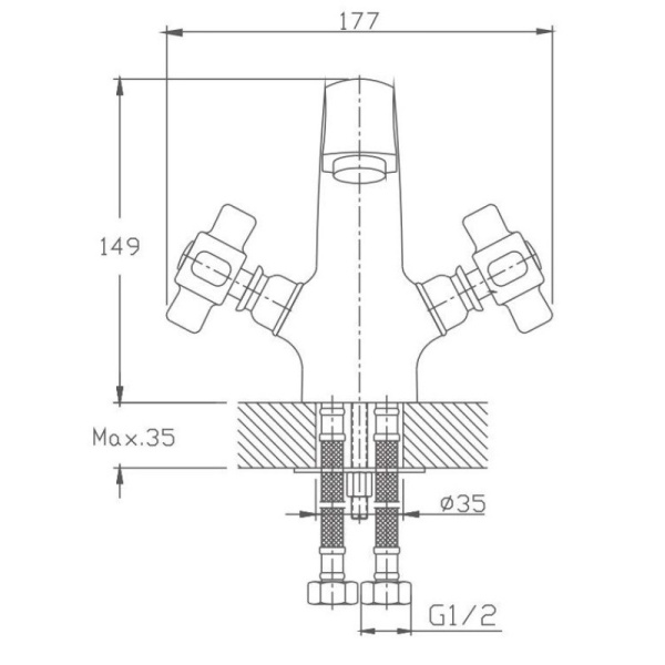 смеситель для раковины haiba hb1018 цвет хром