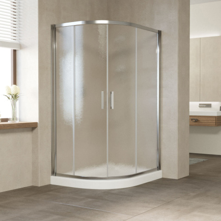 душевой уголок vegas glass zs-f 120*110 08 02 профиль глянцевый хром, стекло шиншилла