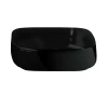 Раковина ArtCeram Cognac Quadro COL008 17 00 накладная, без отв., без перелива, на столешницу, Saniglaze, 55x35xh15.5 см, черный матовый