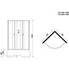 душевая кабина niagara classic 90x90 ng-2308-14bk без гидромассажа