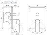 смеситель для душа ravak flat fl 065.20 x070179 черный матовый
