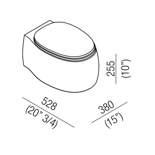 agape agape pear 2 унитаз подвесной 38x52.8x25.5 см, сиденье с микролифтом, цвет: матовый белый