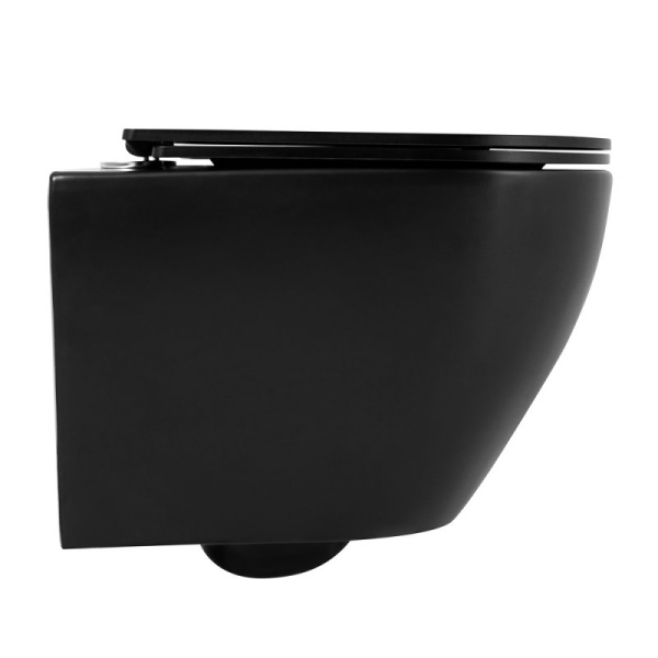 унитаз подвесной безободковый belbagno colorato bb062chr-mb, без сиденья, цвет черный.