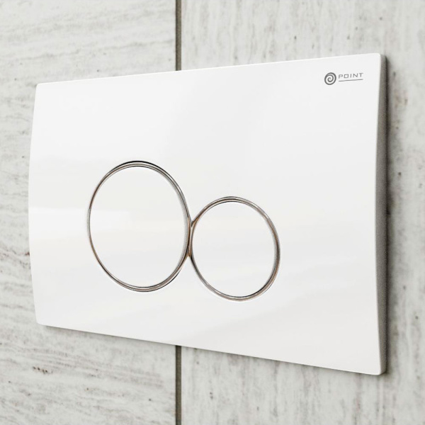 кнопка для инсталляции point виктория pn44061wc цвет белый/хром